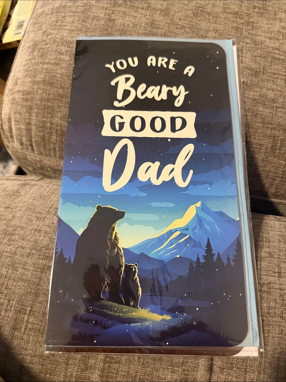 Set of 4 Father's Day Greeting Cards - Bold Red, Yellow, Blue, Tan Designs